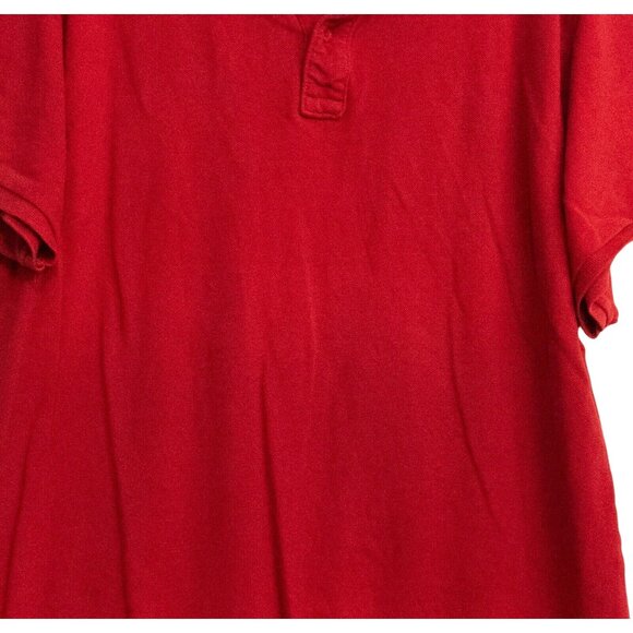 Old Navy Mens Red Polo Shirt 2XL Short Sleeve Casual Cotton Blend Breathable - Picture 2 of 4